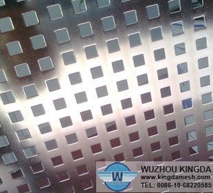 Perforated aluminum sheet square holes