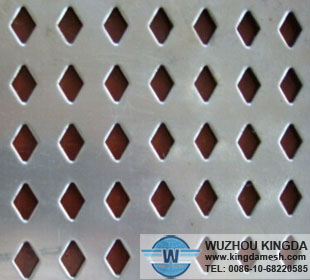 Diamond perforated metal