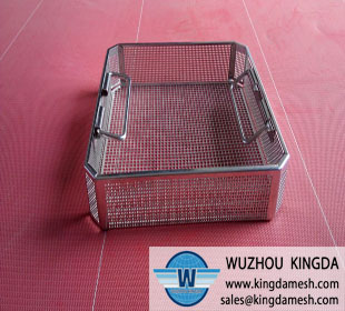 Stainless square antisepsis basket