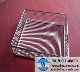 Stainless square antisepsis basket