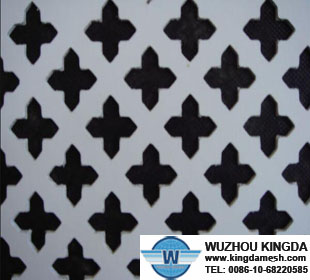 Perforated powder coated metal panel