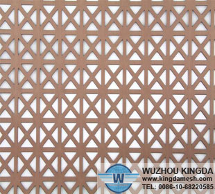 Perforated powder coated metal panel