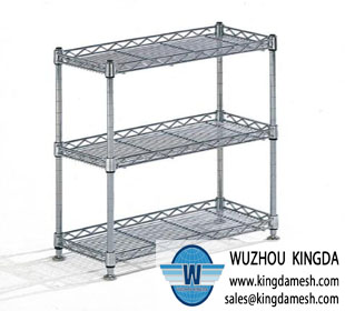 Metal mesh display rack