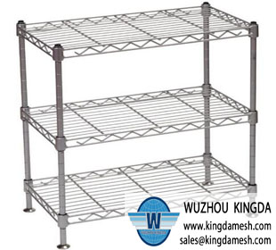 Metal mesh display rack