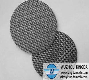 Woven wire filter disc