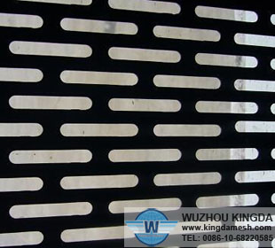 Black coated perforated metal