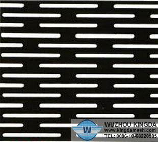 Black coated perforated metal