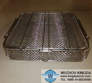 Square wire mesh basket