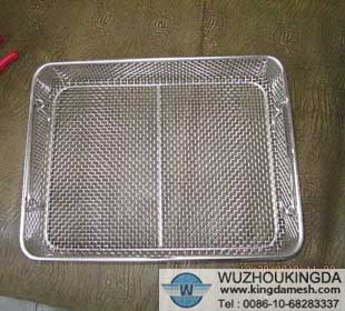 Square wire mesh basket