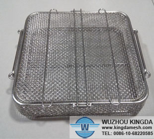 Square wire mesh basket