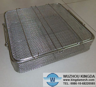 Square wire mesh basket