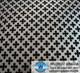 Perforated metal mesh fence