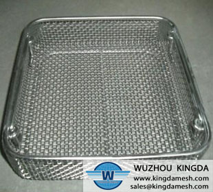 Square Stainless steel Wire mesh basket