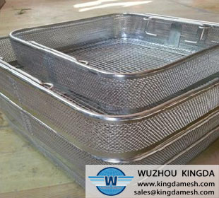 Stainless steel perforated mesh basket