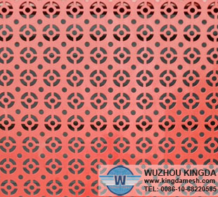 Powder coated perforated mesh