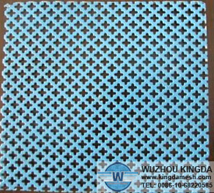 Powder coated perforated mesh