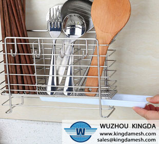 Stainless utensil drying shelves