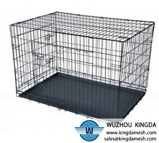 Wire mesh dog cage