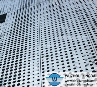 Metal perforated panel