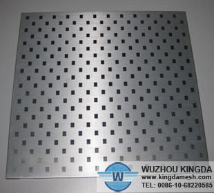 Square hole perforated stainless steel sheet