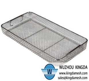 Stainless wire sterilization basket