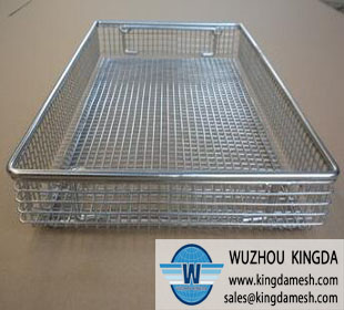 Stainless wire sterilization basket
