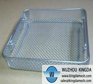 Stainless wire sterilization basket