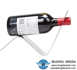 Single bottle wire wine rack