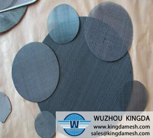 Stainless steel woven filter disc