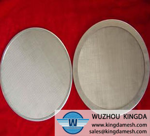 Stainless woven mesh filter disc 