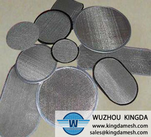 Stainless woven mesh filter disc 