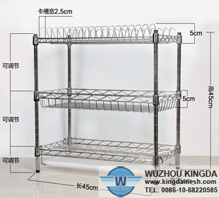 Multifunction metal kitchen wire shelf