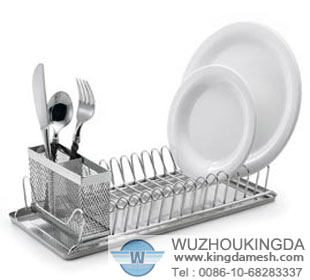 Metal kitchen dish rack