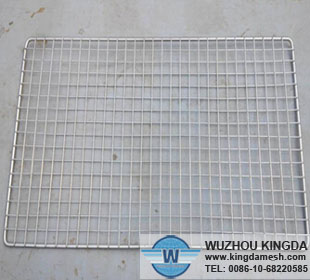 Metal grid wire barbecue rack