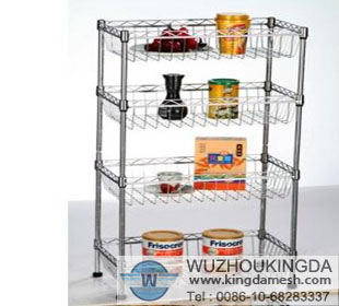 Kitchen wire storage shelf