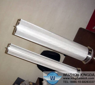 Metal sintered felt filter element