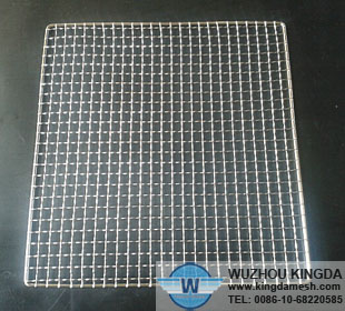 Square metal barbecue grid