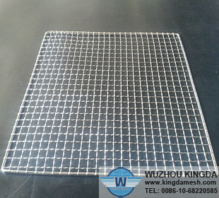 Square metal barbecue grid