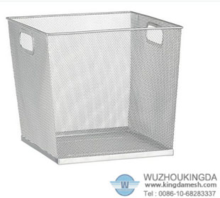 Silver mesh storage box