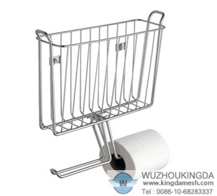 Stainless steel bathroom magazine rack