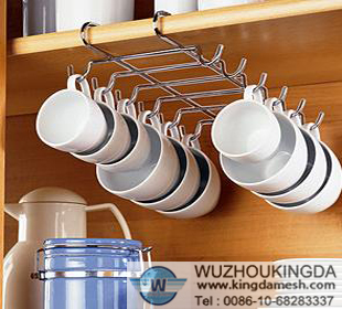 Galvanized steel mug rack