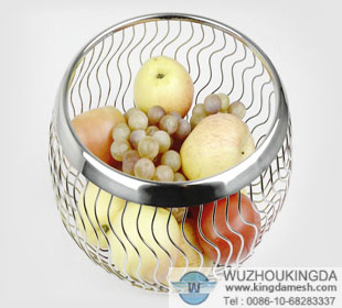 Chrome wire fruit basket