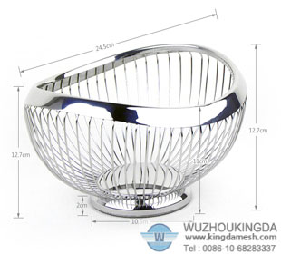 Stainless wire fruit basket