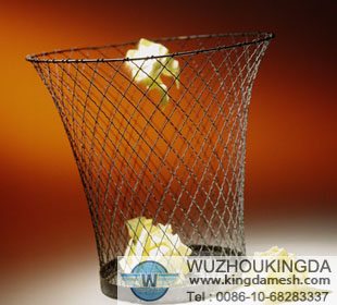 Large wire wastebasket