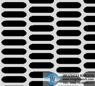 Rectangular perforated metal panel