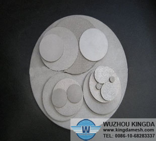 Sintered stainless steel filter disc