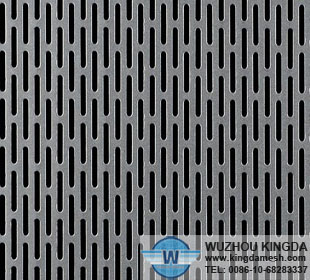 Oblong hole perforated sheet