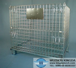 Wire mesh pallet cage