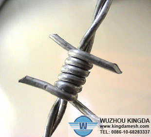 Galvanized barbed iron wire