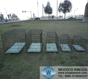 Metal wire dog cage